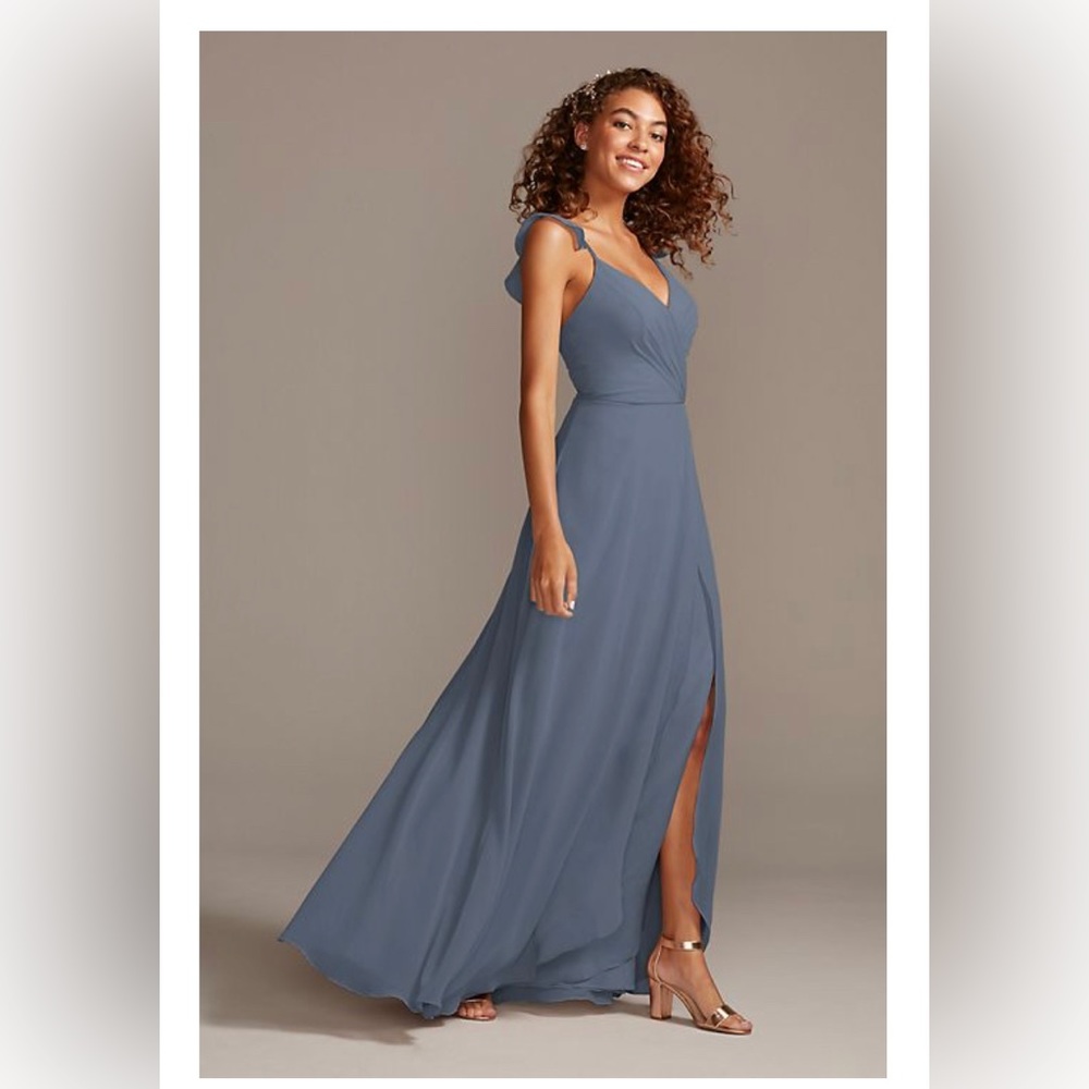 Steel Blue Bridesmaid Dress